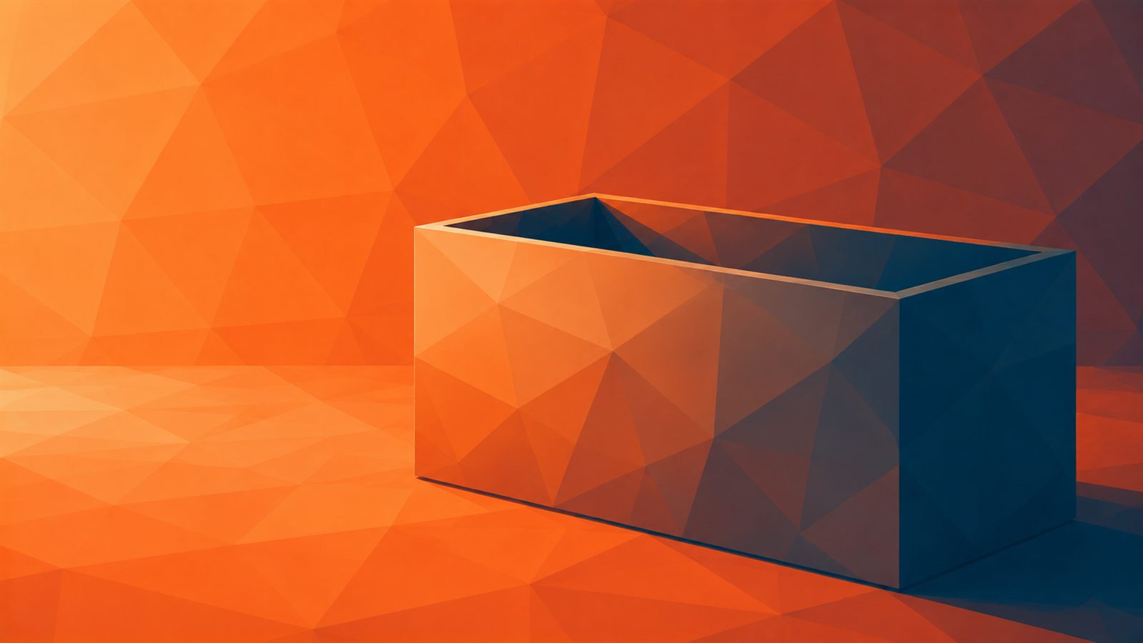 a smooth steel chest with no lid or opening.