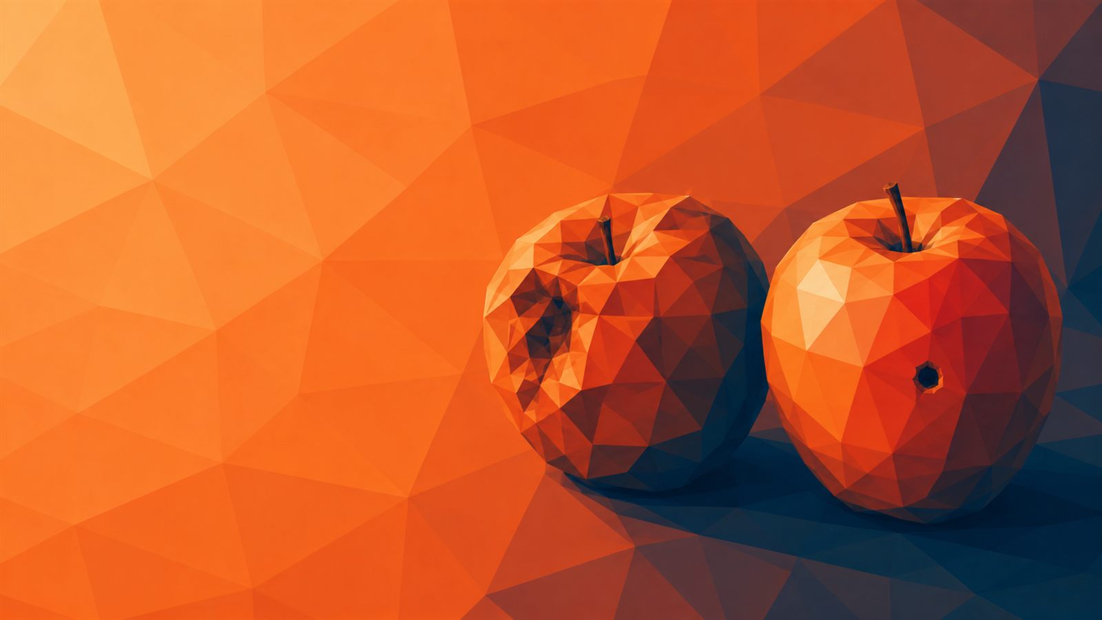 two apples, the perfect one with a wormhole.